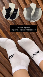 Kit meia / cor: misto ( preto / branco / cinza )